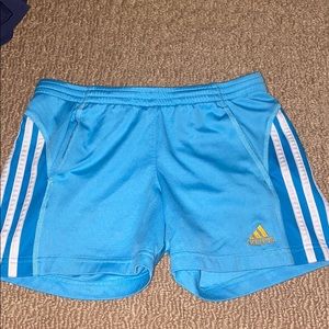 blue addidas shorts